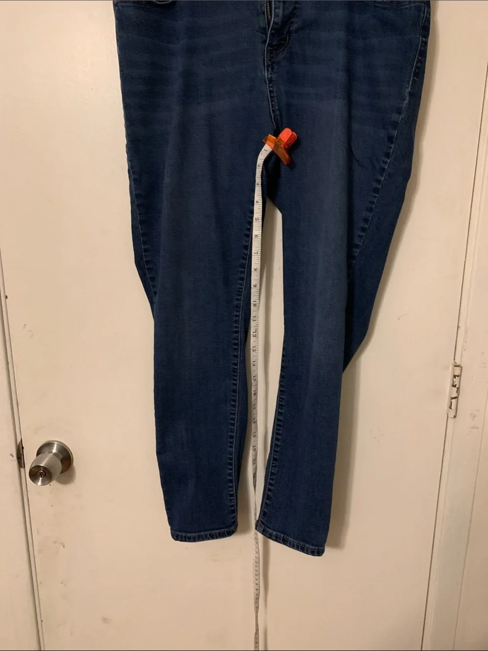 Classic Dark Blue Stretch Skinny Jeans for Women